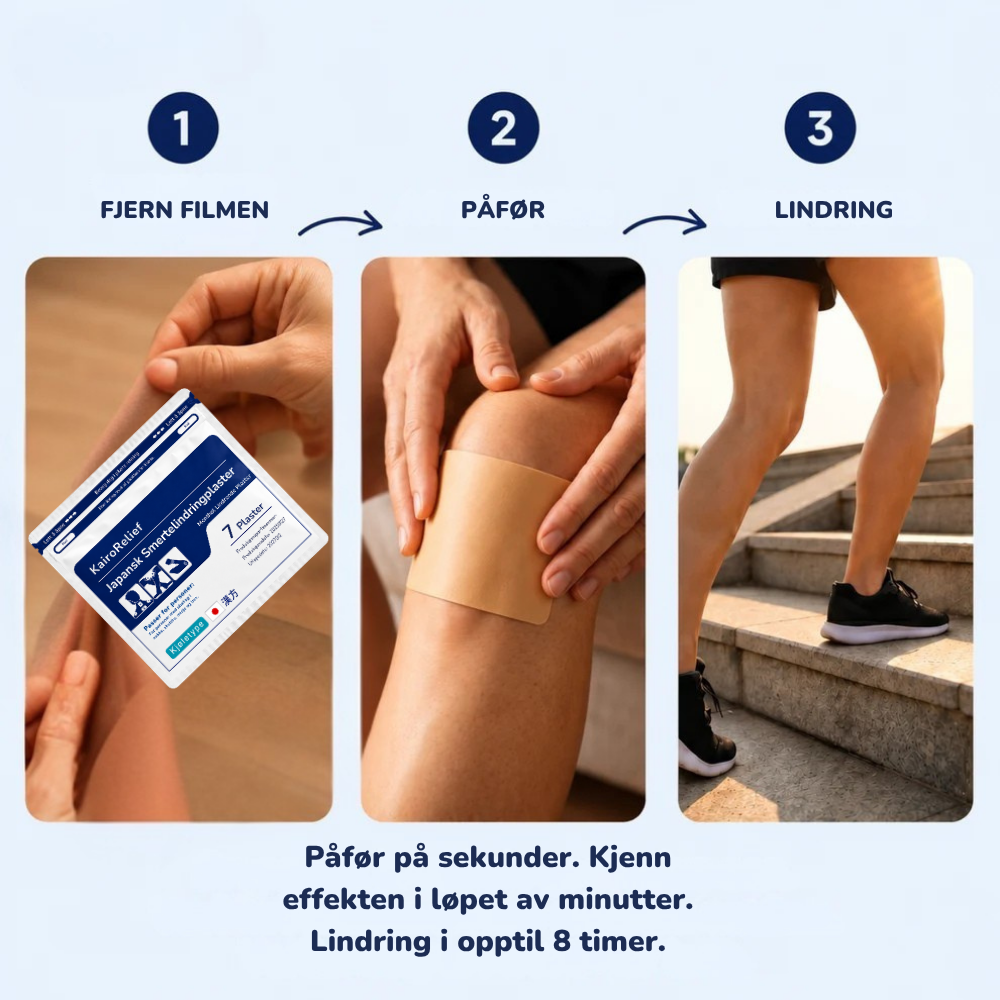 KairoRelief™ | Målrettet urteplaster for lettere bevegelse hele dagen