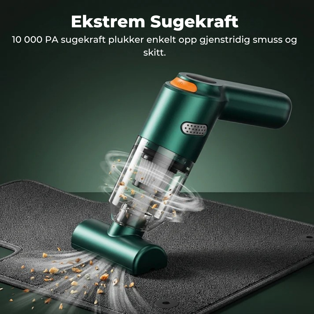 AutoVac™ Pro | Kompakt bilstøvsuger for rask rengjøring overalt