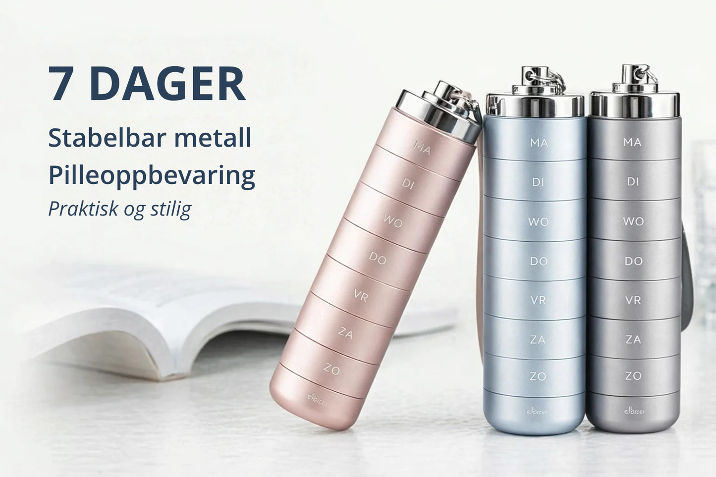 PillMate™ | Elegant ukeorganisering for medisiner og kosttilskudd