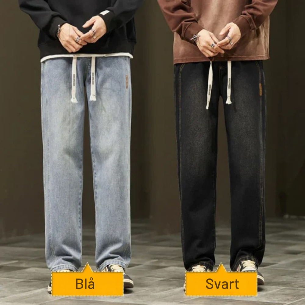 StreetFit™ | Moderne loose fit jeans med lengre silhuett