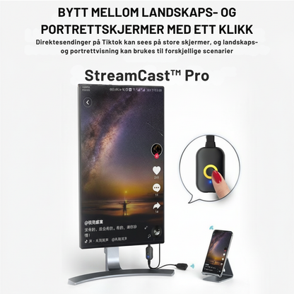 StreamCast™ Pro | Større skjermopplevelser uten Wi-Fi eller bryderi