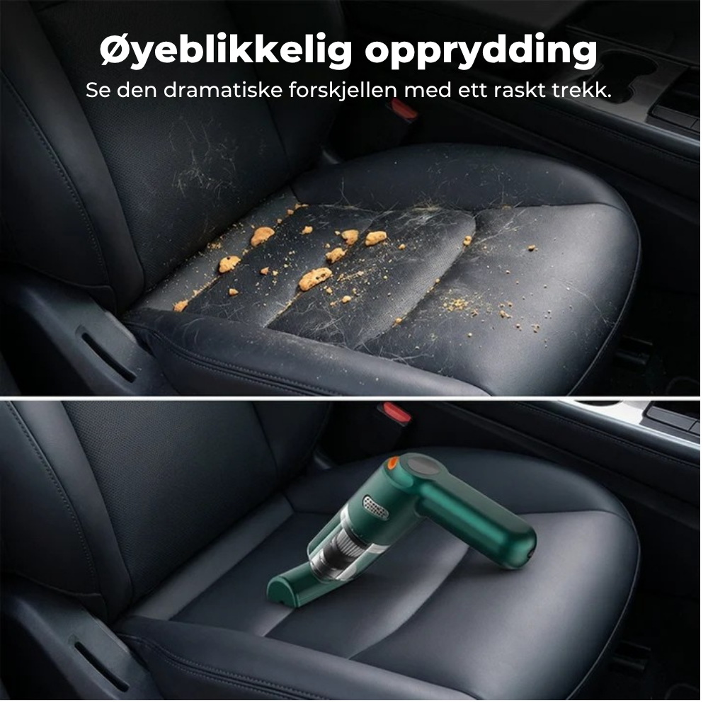 AutoVac™ Pro | Kompakt bilstøvsuger for rask rengjøring overalt