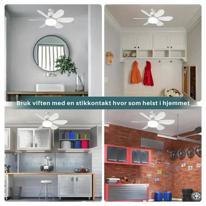 GlowFan™ Pro | Skru den i. Trykk på knappen. Sov kjøligere.