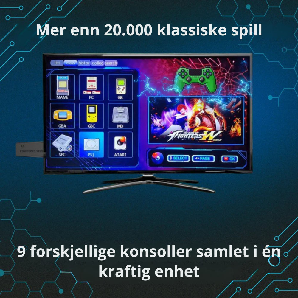 GameVault™ | Hele barndommen din samlet i en liten HDMI-stikk