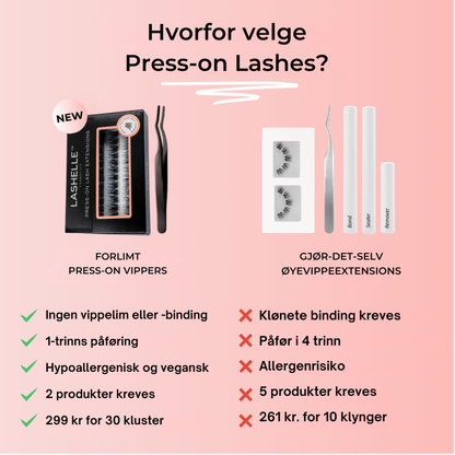 Lashelle™ | Vakre salongvipper på 2 minutter – helt uten lim
