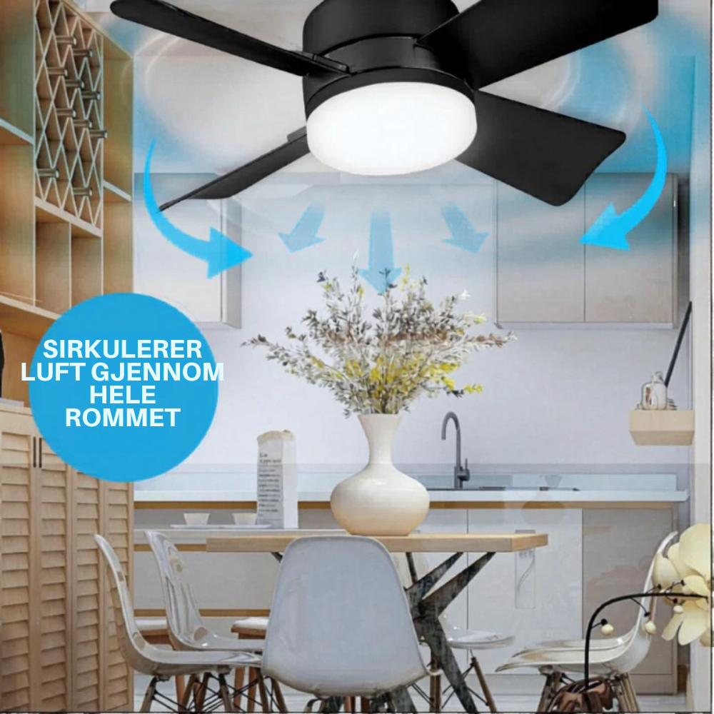 GlowFan™ Pro | Skru den i. Trykk på knappen. Sov kjøligere.
