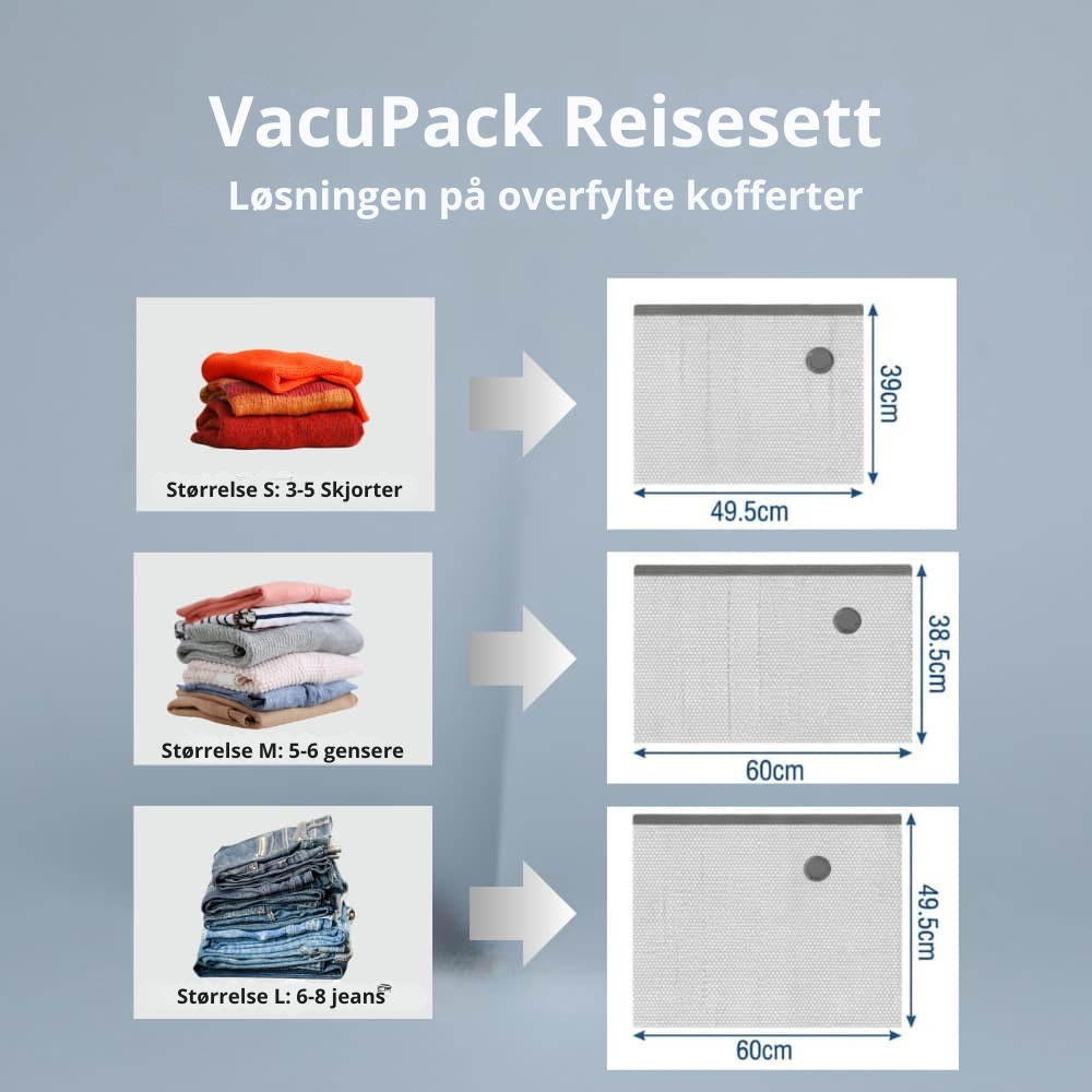 VacuPack™ | Pakk smartere og få plass til mye mer