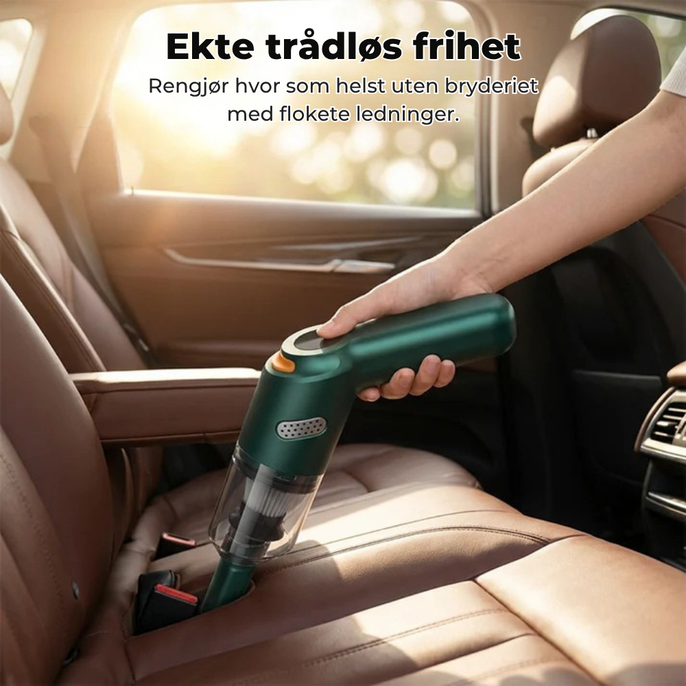 AutoVac™ Pro | Kompakt bilstøvsuger for rask rengjøring overalt