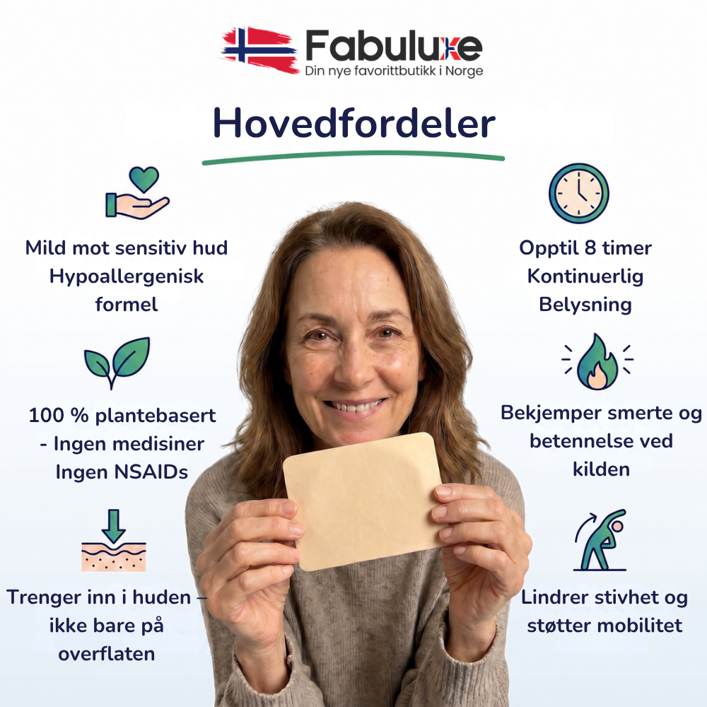 KairoRelief™ | Målrettet urteplaster for lettere bevegelse hele dagen