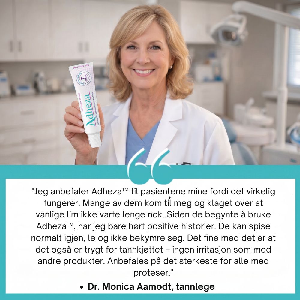 Adheza™ | Få mer trygghet med proteser som sitter fast