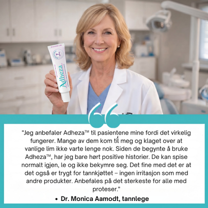 Adheza™ | Få mer trygghet med proteser som sitter fast