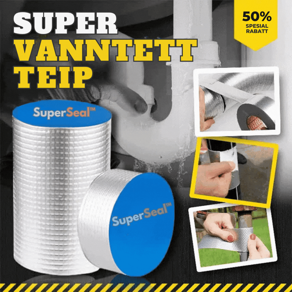 SuperSeal™ | Vanntett reparasjonstape for raske sterke forseglinger